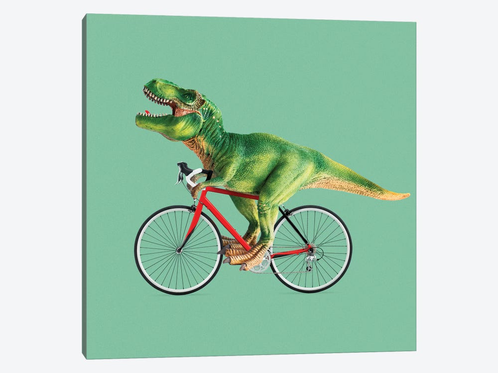 T-Rex Bike 1-piece Canvas Artwork