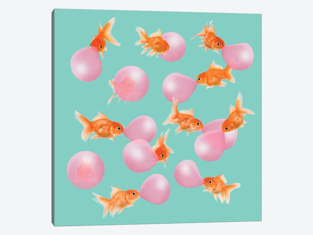 Bubblegum Goldfish by Jonas Loose 1-piece Canvas Print
