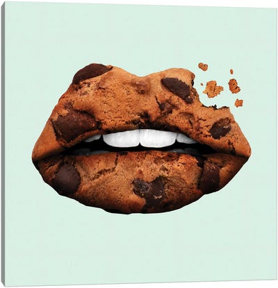 Cookie Lips Canvas Art Print - Pop Art for Kitchen