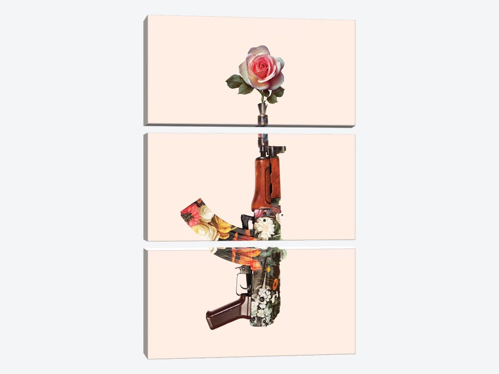 Flower Gun by Jonas Loose 3-piece Canvas Art Print