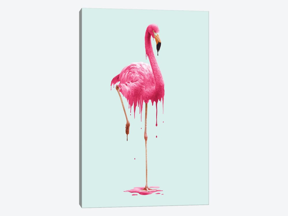 Melting Flamingo by Jonas Loose 1-piece Canvas Art Print