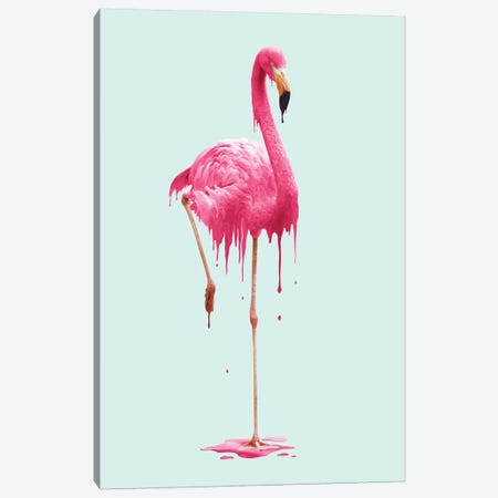 Melting Flamingo Canvas Print #LOO73} by Jonas Loose Canvas Wall Art