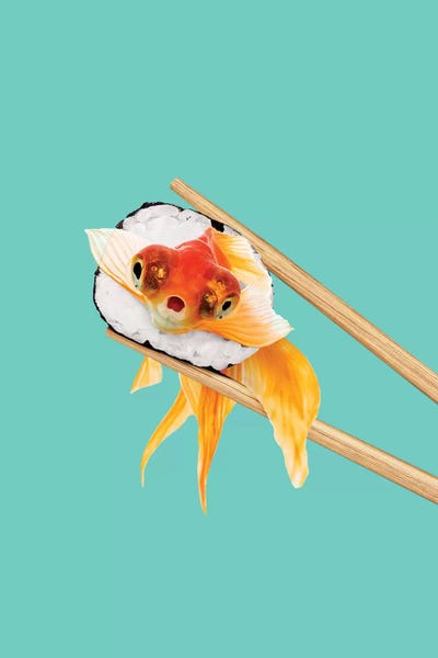 Pop Art Kitchen: Sushi Goldfish by Jonas Loose