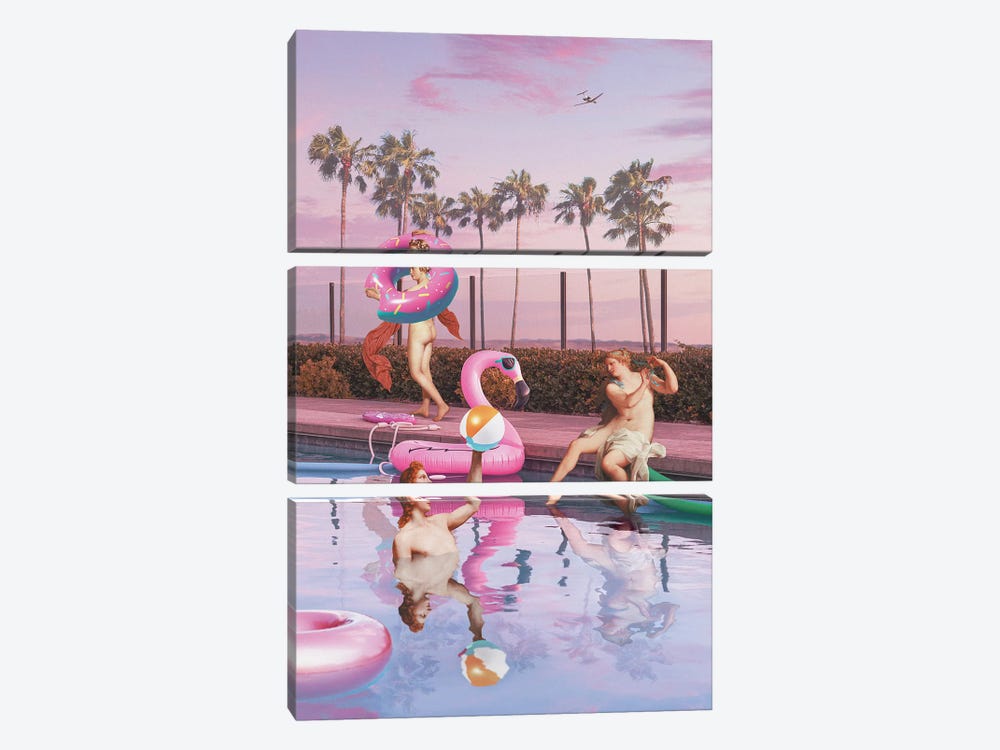 Pool Party by Jonas Loose 3-piece Canvas Print