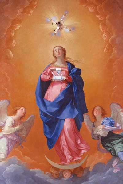 The Holy Drone by Jonas Loose framed canvas print