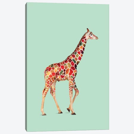 Colored Giraffe Canvas Print #LOO9} by Jonas Loose Canvas Print