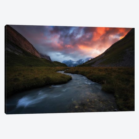 Go With The Flow Canvas Print #LOP21} by Laura Oppelt Canvas Art