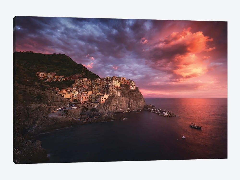 The Sky Above Manarola by Laura Oppelt 1-piece Canvas Print