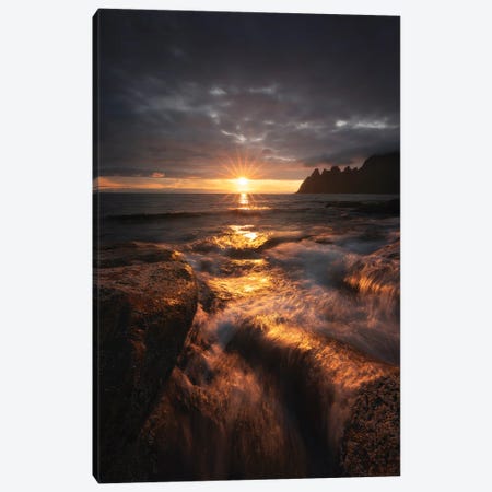 Burning Waves Canvas Print #LOP6} by Laura Oppelt Canvas Wall Art