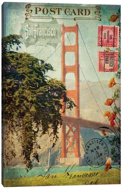 San Francisco, CA Canvas Art Print - San Francisco Travel Posters