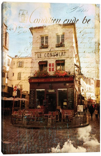 Paris Bistro III Canvas Art Print - Sandy Lloyd
