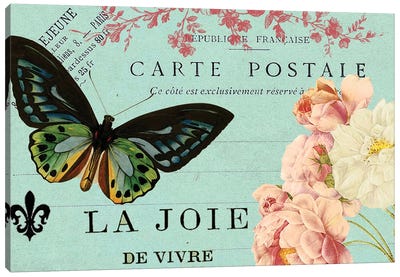 Postcards Of Paris IV Canvas Art Print - Sandy Lloyd
