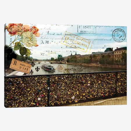 Postcards Of Paris VIII Canvas Print #LOY64} by Sandy Lloyd Canvas Art