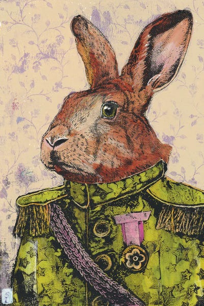 Supreme Commander Bun Bun by Sharlene Loomis multi panel art