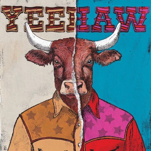 Bulls: Yeehaw by Sharlene Loomis