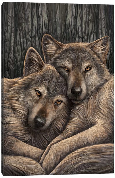 Loyal Companions Canvas Art Print - Wolf Art