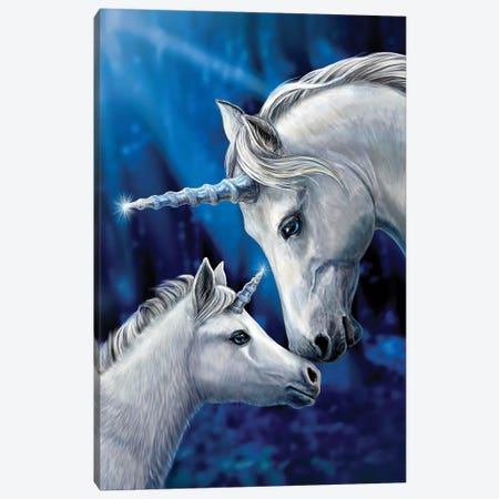 Mythical Fantasy Lisa Parker Design Sacred Love  Unicorn and Foal Wall Clock 