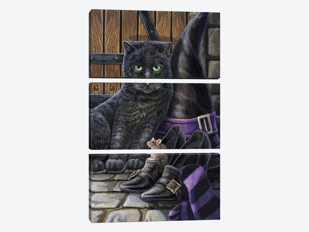 Trouble And Squeak by Lisa Parker 3-piece Canvas Print
