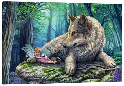 Fairy Stories Canvas Art Print - Wolf Art