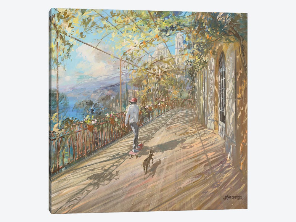 The Child And The Dog by Laurent Parcelier 1-piece Canvas Print