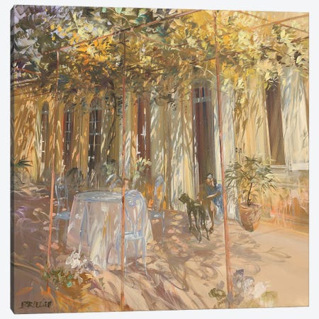 The Table In The Garden Canvas Print #LPC11} by Laurent Parcelier Art Print