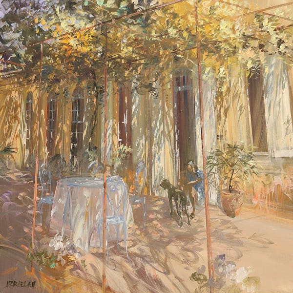 Spring: The Table In The Garden by Laurent Parcelier