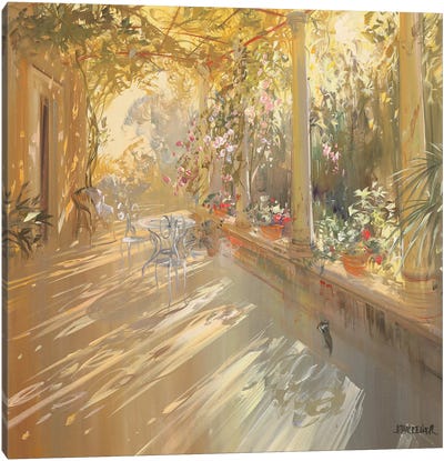 Under The Arbor Canvas Art Print - Provence
