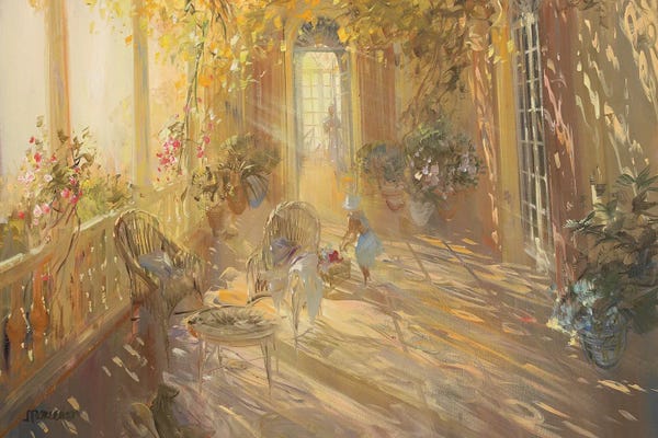 Laurent Parcelier: Children On The Terrace by Laurent Parcelier
