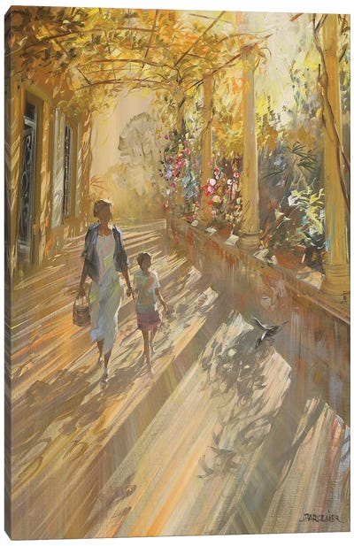 Return From Walk Canvas Art Print - French Country Décor