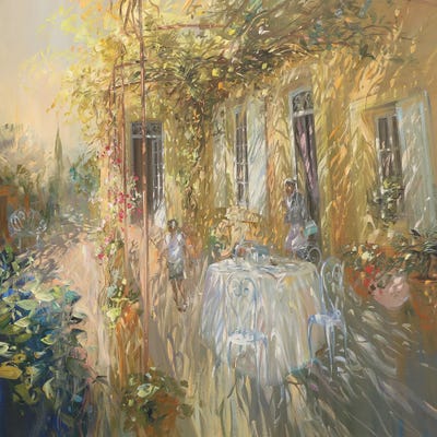 The Table In Front Of The House by Laurent Parcelier metal wall art