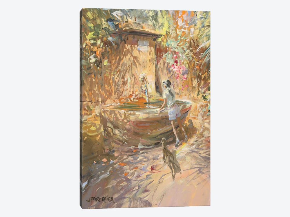 The Little Fountain by Laurent Parcelier 1-piece Canvas Print