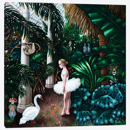 The White Swan Canvas Print #LPF100} by Liva Pakalne Fanelli Canvas Art Print