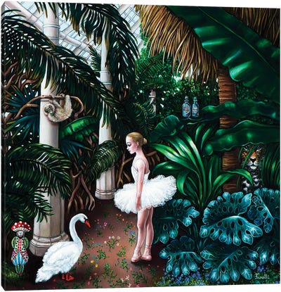 The White Swan Canvas Art Print - Liva Pakalne Fanelli