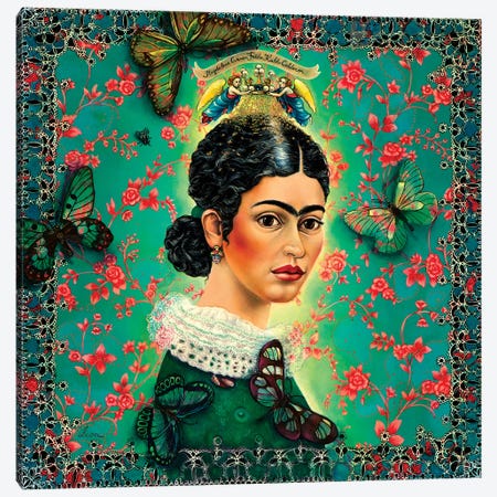Frida Canvas Print #LPF25} by Liva Pakalne Fanelli Canvas Art