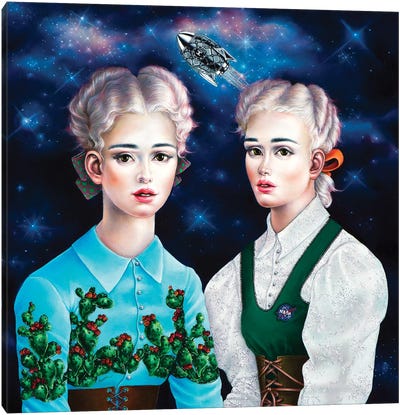 Astronaut's Wives Canvas Art Print - Liva Pakalne Fanelli