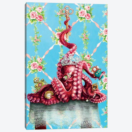 Octopus Canvas Print #LPF43} by Liva Pakalne Fanelli Canvas Art Print