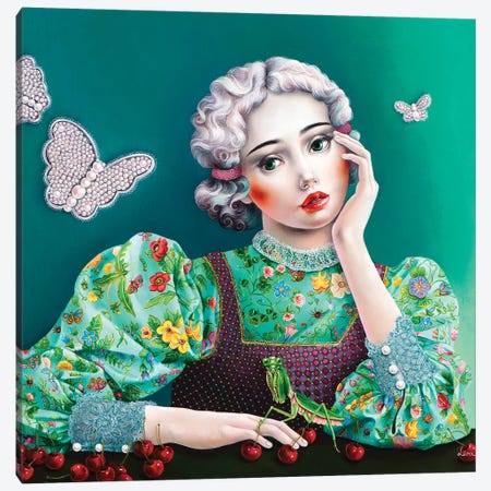Ophelia In Gucci Canvas Print #LPF44} by Liva Pakalne Fanelli Canvas Art