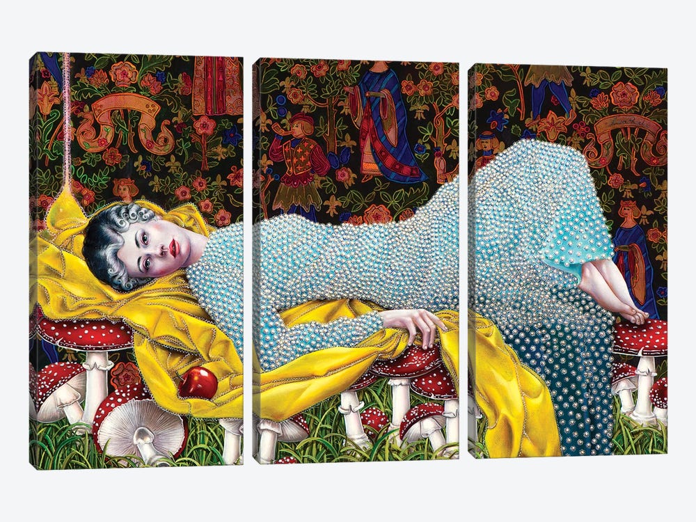Sleeping Girl In Magic Forest by Liva Pakalne Fanelli 3-piece Canvas Art