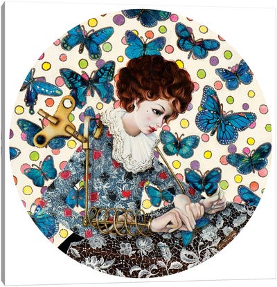 Song Of Butterfly Canvas Art Print - Art by 50 Women Artists
