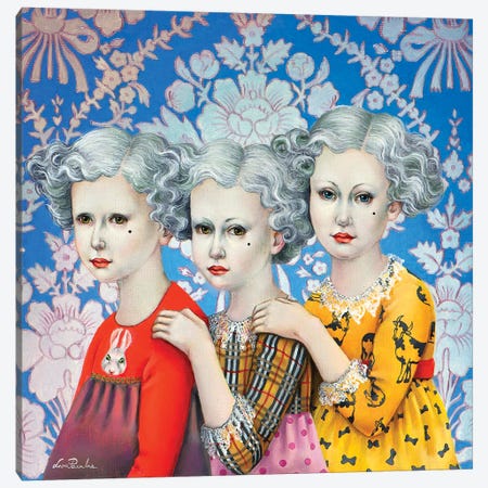 Three Sisters Canvas Print #LPF54} by Liva Pakalne Fanelli Art Print