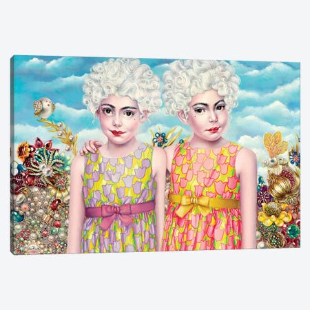 Twins Canvas Print #LPF55} by Liva Pakalne Fanelli Art Print