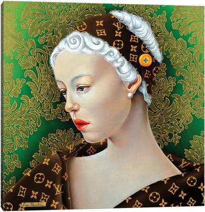 Vuitton Beauty Canvas Art Print - Green Art