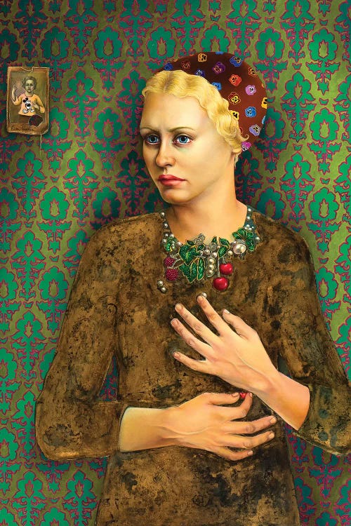 Girl With Baroque Necklace by Liva Pakalne Fanelli wall art