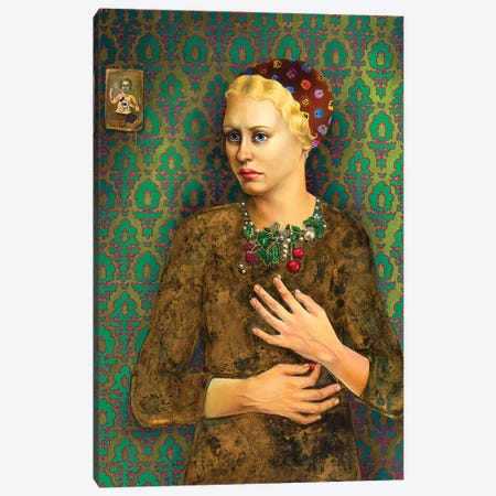 Girl With Baroque Necklace Canvas Print #LPF64} by Liva Pakalne Fanelli Canvas Art
