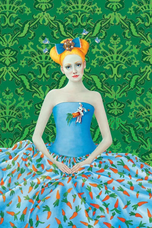 Girl With Carrot Dress by Liva Pakalne Fanelli wall art