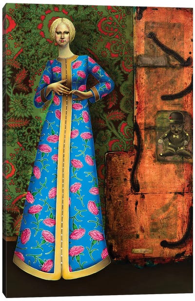 Girl With Long Dress Canvas Art Print - Liva Pakalne Fanelli