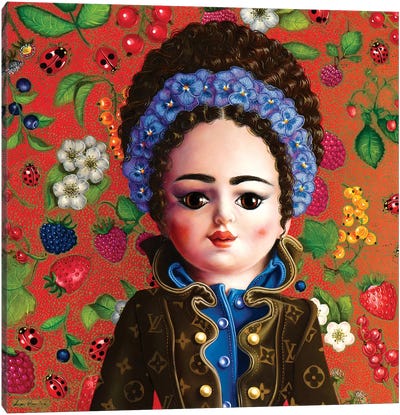 Bambolina Vuitton Canvas Art Print - Liva Pakalne Fanelli