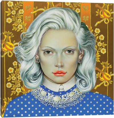 Girl With White Hair Canvas Art Print - Liva Pakalne Fanelli
