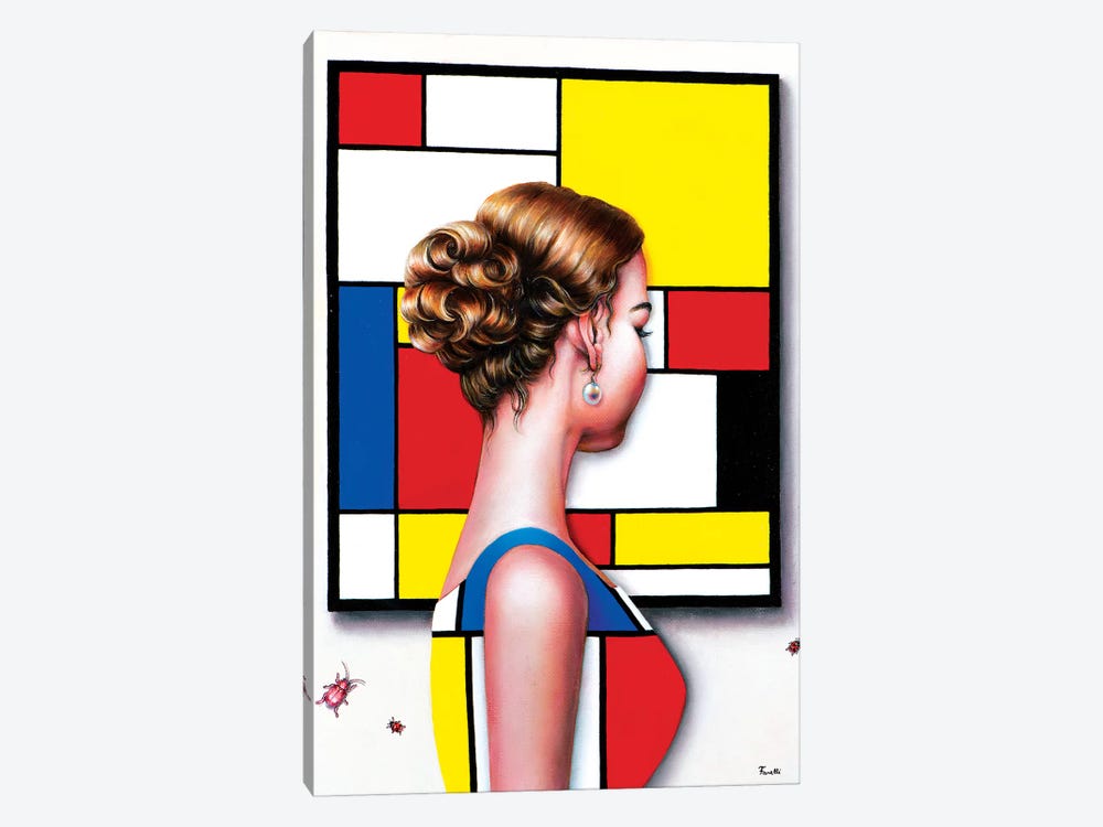 Mondrian's Art Lover I by Liva Pakalne Fanelli 1-piece Canvas Art Print