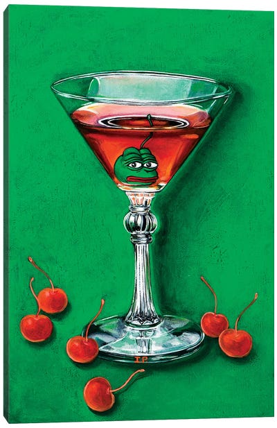 Pepe Frog Manhattan Canvas Art Print - Frog Art